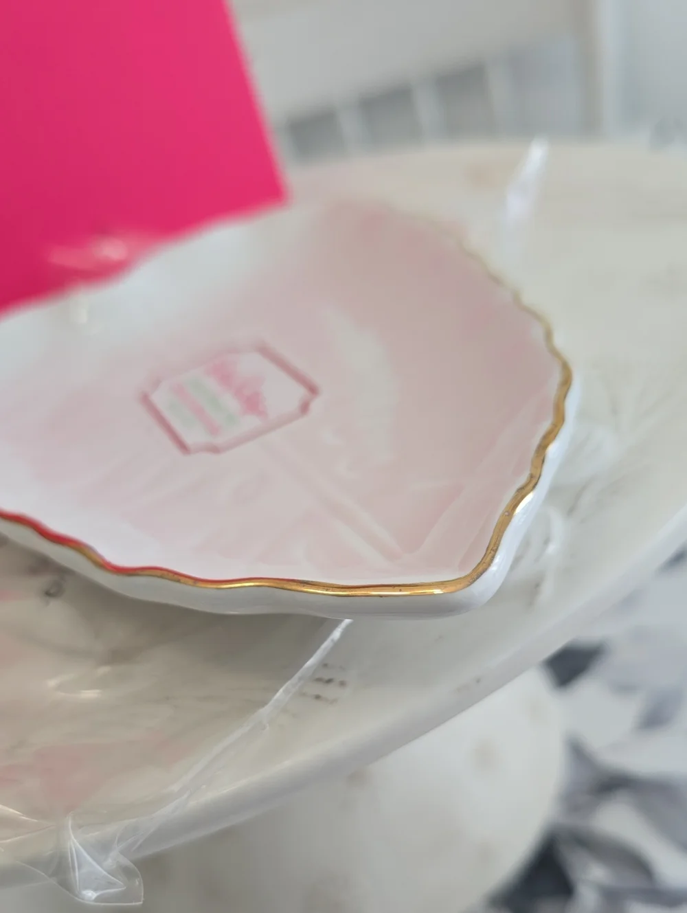 NIB Lilly Pulitzer Shaped Trinket Tray Monstera Leaf
